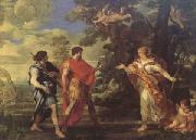 Pietro da Cortona Venus as a Huntress Appears to Aeneas (mk05) oil painting on canvas